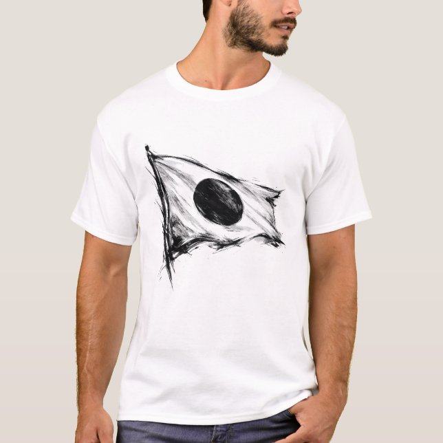 Japanska flaggan t shirt (Framsida)