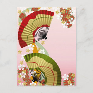 Japanska Fläkt 3 Vykort