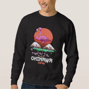 Japanska Flamingo - Stigning Tee Sol Okinawa Japan Lång Ärmad Tröja