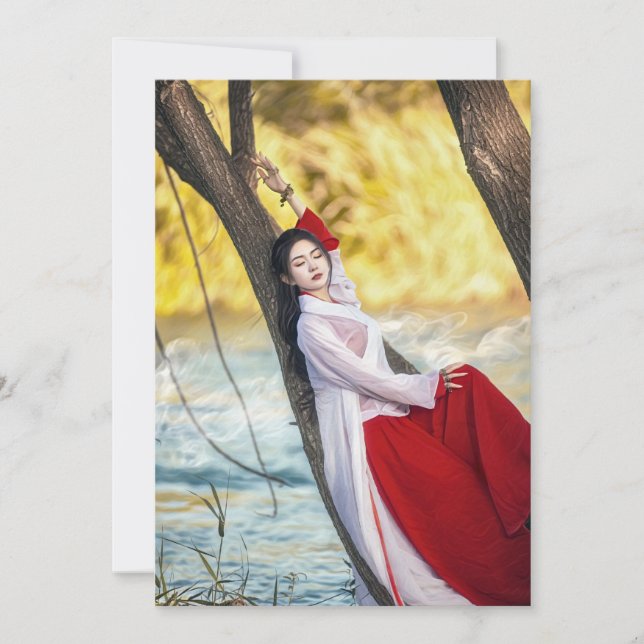 Japanska flickor julkort (Framsida)