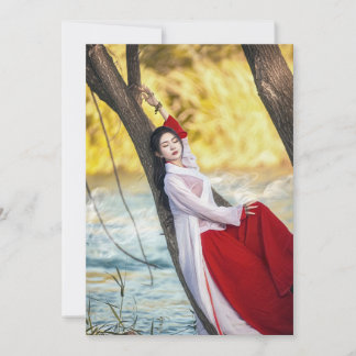 Japanska flickor julkort