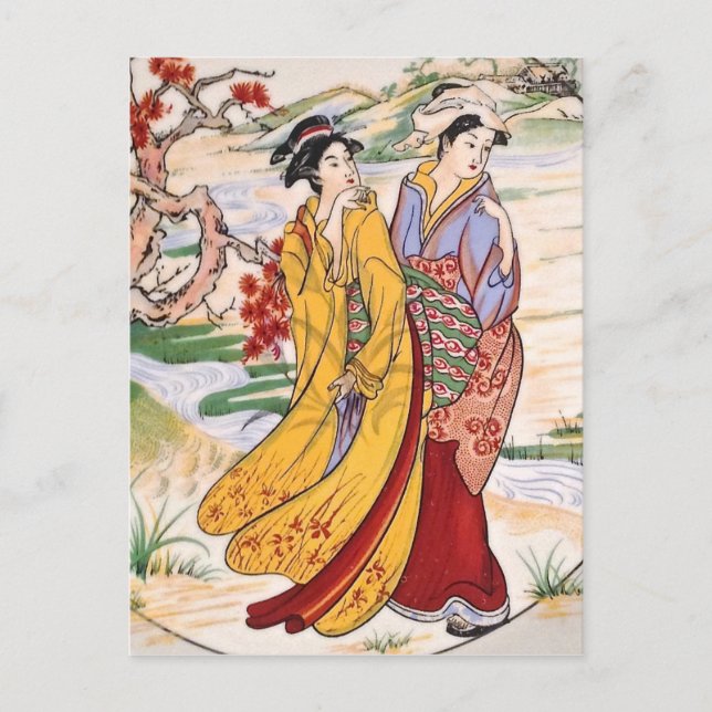 Japanska flickor vykort (Framsida)
