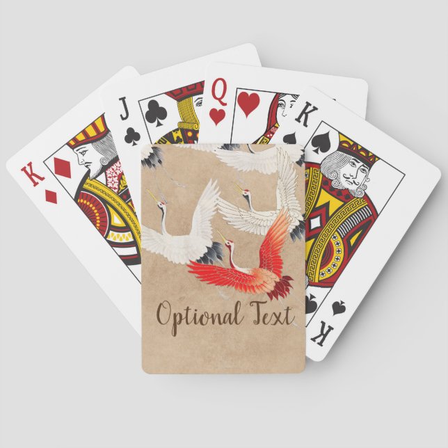 Japanska flygande tranor casinokort (Baksidan)