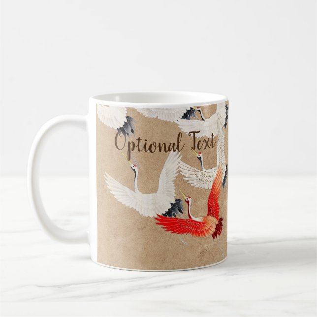 Japanska flygande tranor kaffemugg (Vänster)