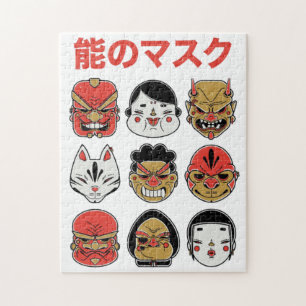 Japanska Folklore Demon och Kitsune Festive Pussel