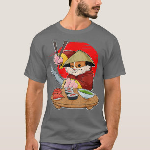 Japanska Food I Maki Älskare I Samurai Sushi Guine T Shirt