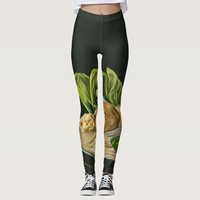 Japanska Food Ramen Älskare Leggings (Framsida)