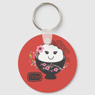 Japanska Food Ris Bowl Kawaii Nyckelring