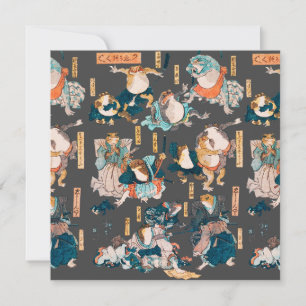 Japanska Frog ukiyo-e Froggies