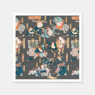 Japanska Frog ukiyo-e Froggies Pappersservett