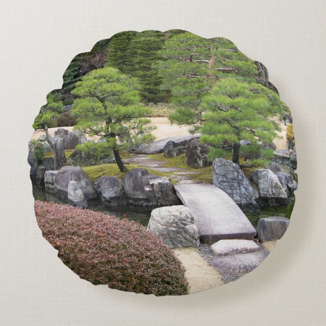 Japanska Garden 日 本 庭 園 Rund Kudde (Framsidan)