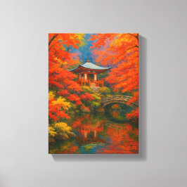 Japanska Garden Autumn Wall Art Canvastryck