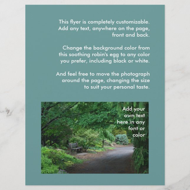 Japanska Garden Bench Flyer (Framsidan)