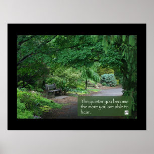 Japanska Garden Bench Poster