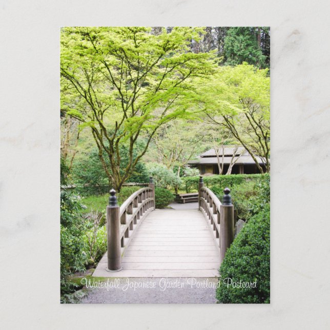 Japanska Garden Bridge Portland vykort (Framsida)