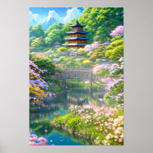 Japanska Garden Dreamland Poster