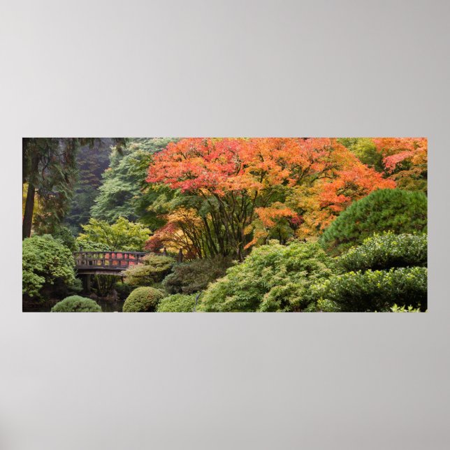 Japanska Garden i Fall Poster (Framsidan)