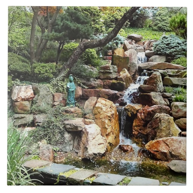 Japanska Garden i höst Kakelplatta (Framsidan)
