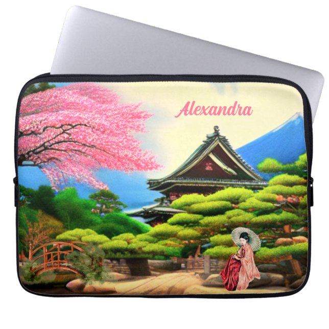 Japanska Garden Scenery Laptop sleeve (Framsidan)
