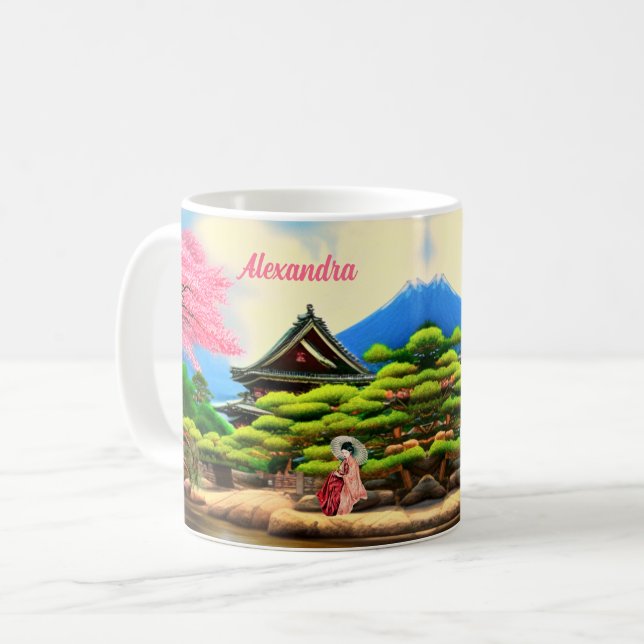 Japanska Garden Scenery Mugg (Framsida vänster)