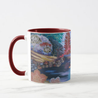 Japanska Garden Surreal Ligcape Fine Art Mugg