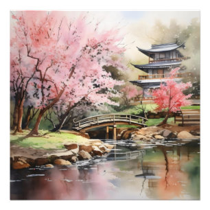 Japanska Garden Vår Fototryck
