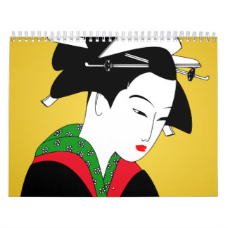 Japanska Geisha Girl Kalender