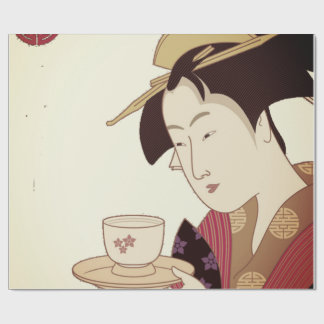 Japanska Geisha Girl  Presentpapper