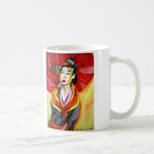 Japanska Geisha-originalfärgkonsmålning Kaffemugg