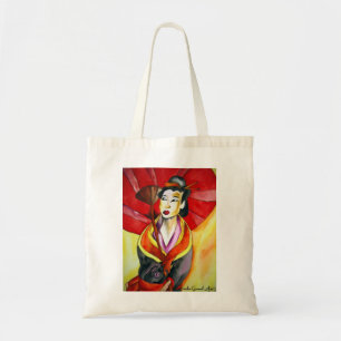 Japanska Geisha-originalfärgkonsmålning Tygkasse