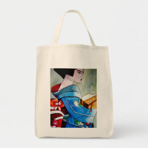 Japanska Geisha-originalfärgkonsmålning Tygkasse