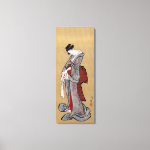 Japanska Geisha Woman, Hokusai, Ukiyo-e Canvastryck