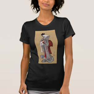 Japanska Geisha Woman, Hokusai, Ukiyo-e Tee