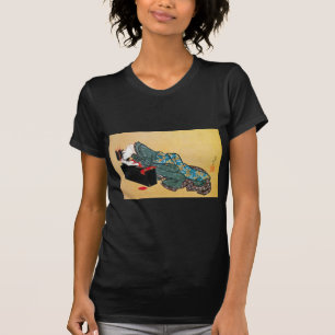 Japanska Geisha Woman, Hokusai, Ukiyo-e Tee Shirt