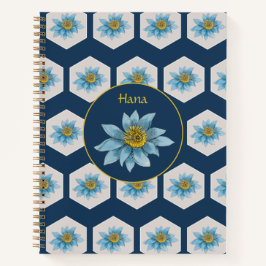 Japanska Geometric Lily Flower Mönster Monogram