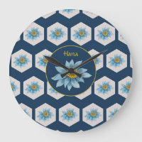 Japanska Geometric Lily Flower Mönster Monogram