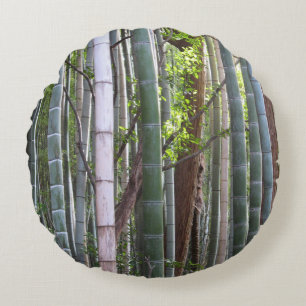 Japanska Giant Bamboo Forest, Sagano, Kyoto, Japan Rund Kudde