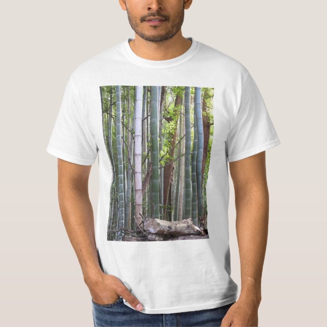 Japanska Giant Bamboo Forest, Sagano, Kyoto, Japan Tee (Framsida)