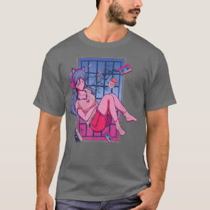 Japanska Girl Music Anime Manga Graphic Art Japan T Shirt