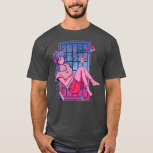 Japanska Girl Music Anime Manga Graphic Art Japan T Shirt
