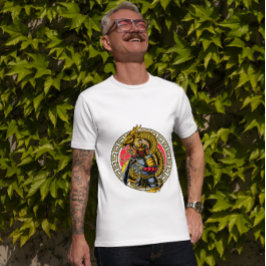Japanska Golden Dragon och Samurai Warrior T Shirt