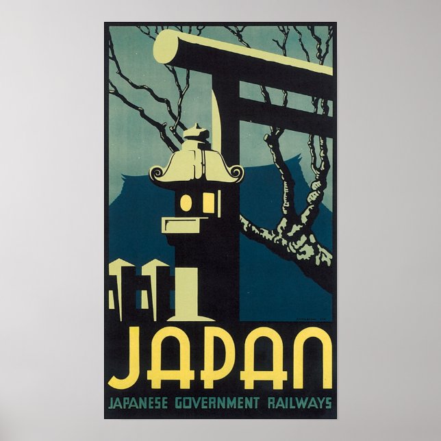 Japanska Govt Railways Travel Poster (Framsidan)