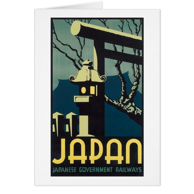 Japanska Govt Railways Travel Poster Hälsningskort (Framsidan)