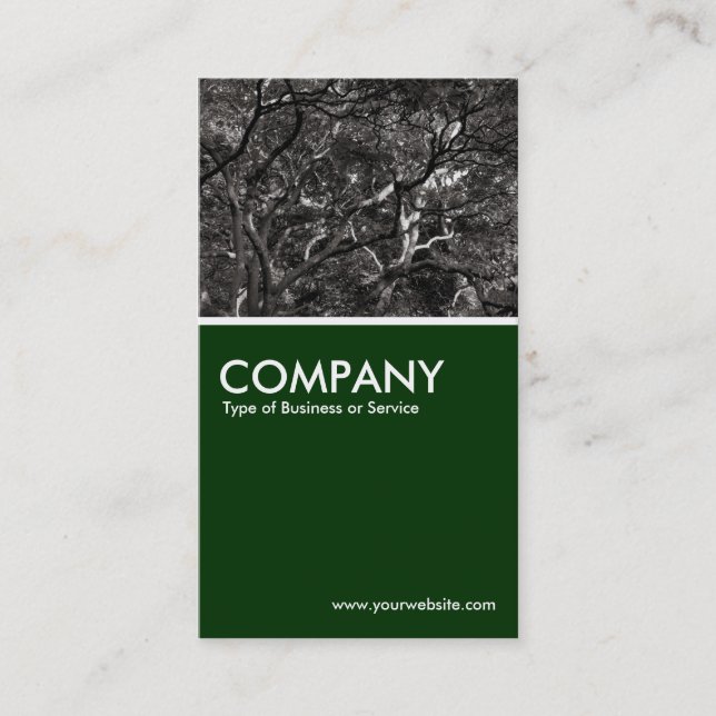 Japanska Grenar 03 - Mörk grönt Visitkort (Framsida)