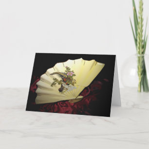 Japanska hälsningskort för Fläkt Kort