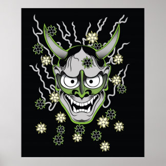 Japanska Hannya Mask Poster