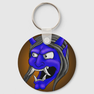 Japanska Hannya maskerar Nyckelring