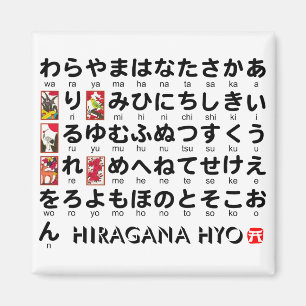 Japanska Hiragana bord (Hanafuda) Magnet