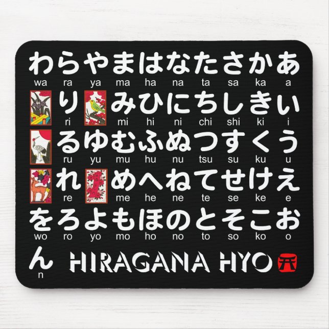 Japanska Hiragana bord (Hanafuda) Musmatta (Framsidan)