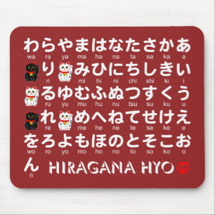 Japanska Hiragana bord (Lucky Cat) Musmatta